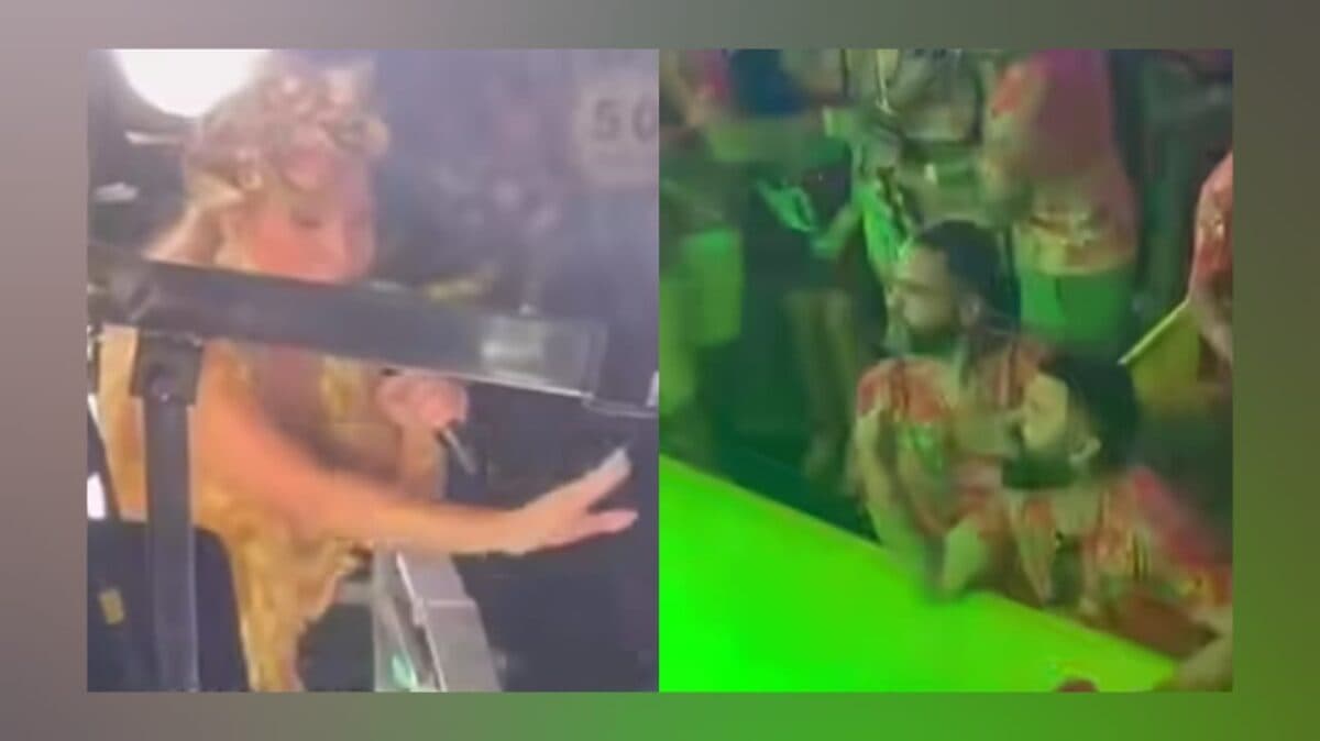 Homem faz gesto obsceno para Claudia Leitte, cantora responde e público expulsa folião de camarote em João Pessoa