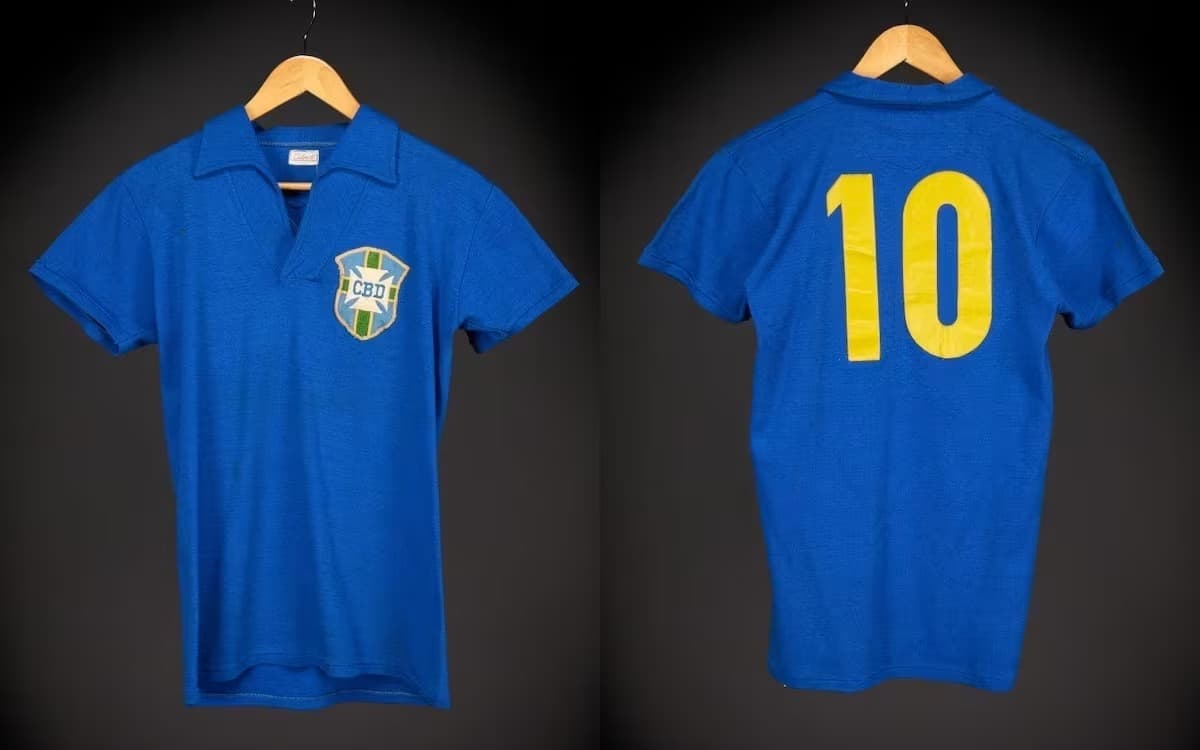 Camisa usada por Pelé na Copa de 1958 vai a leilão por 6 milhões de dólares