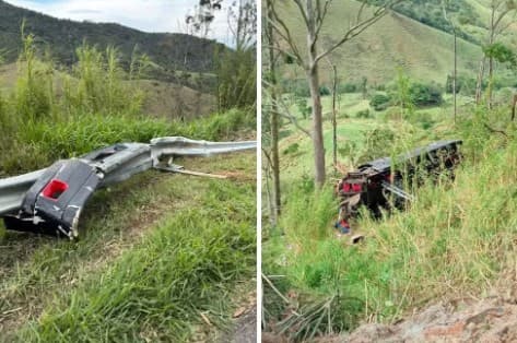 Ônibus cai em ribanceira e deixa 6 mortos em Cruzeiro