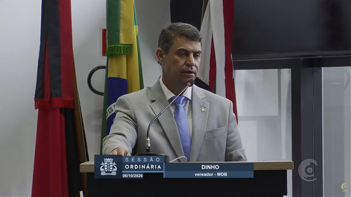 Dinho diz que para antecipar eleição da Mesa Diretora, Câmara teria que modificar Regimento Interno e Lei Orgânica