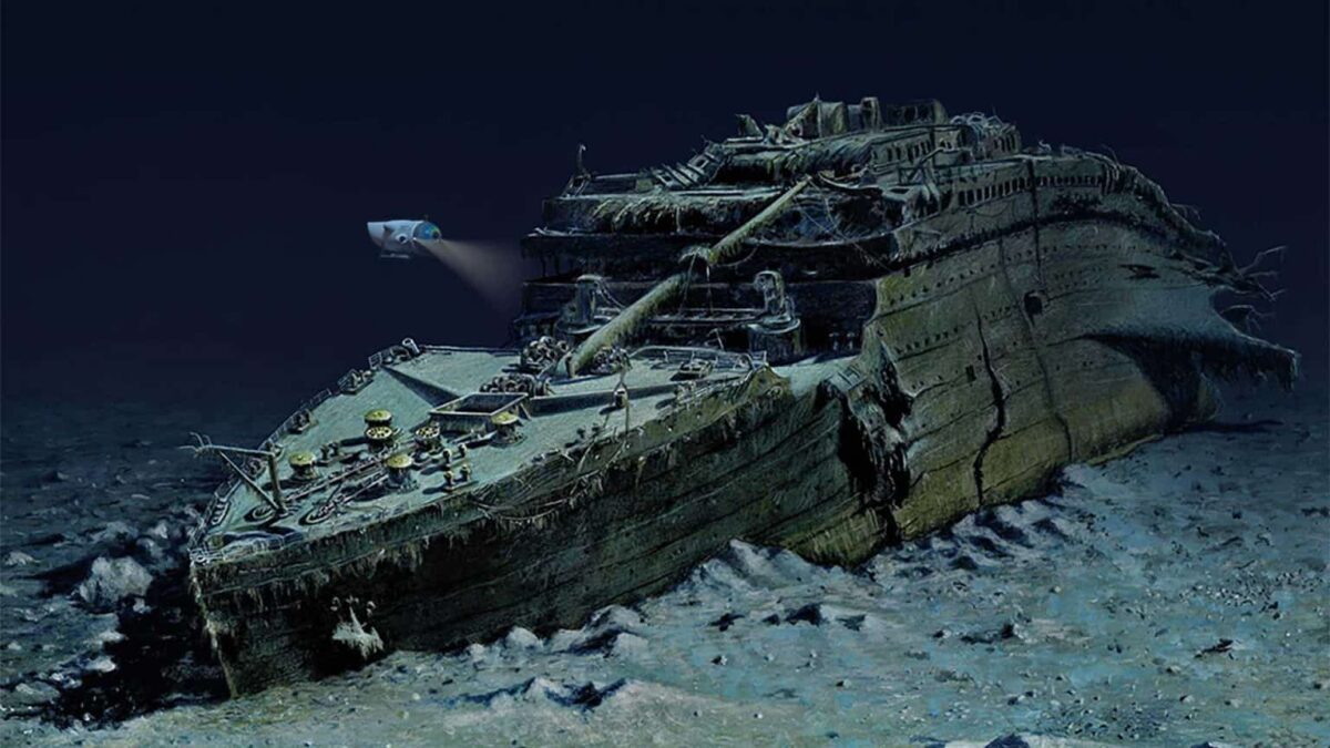 submarino, titanic, destroços