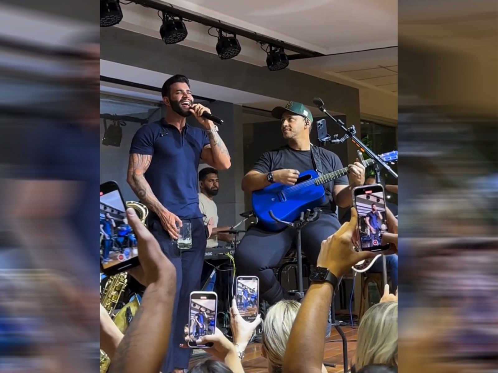 VÍDEO Gusttavo Lima surpreende fãs ao aparecer em bar na Paraíba e fazer 'dueto' com artista local