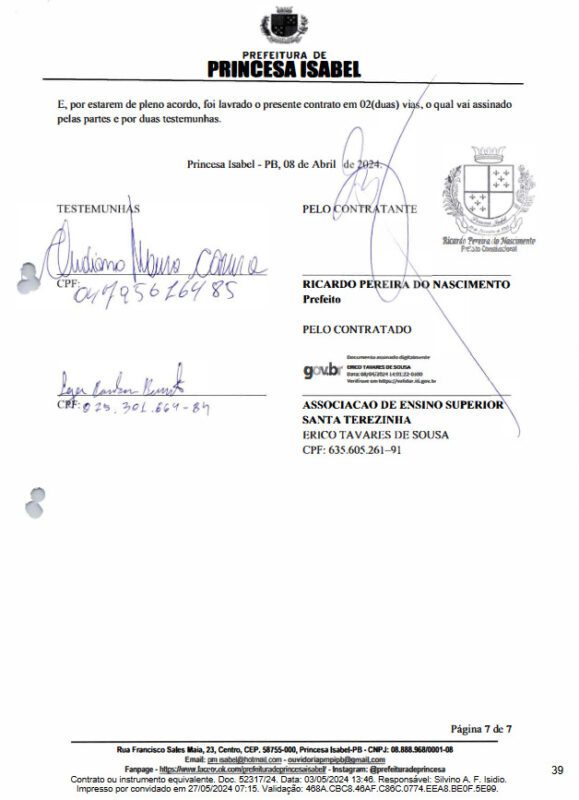 Prefeitura de Princesa Isabel desembolsa mais de R$ 400 mil com banca organizadora e deve realizar novo concurso público
