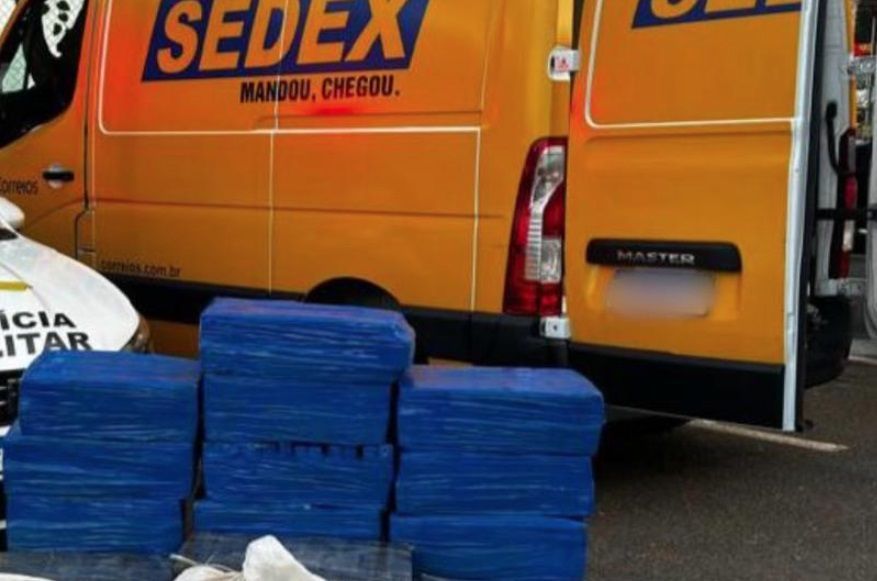 Sedex da droga: homem é preso após transportar 800 quilos de maconha em veículo terceirizado dos Correios