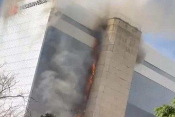 Incêndio atinge prédio da OAB na manhã deste sábado (27/7) - (crédito: Reprodução)