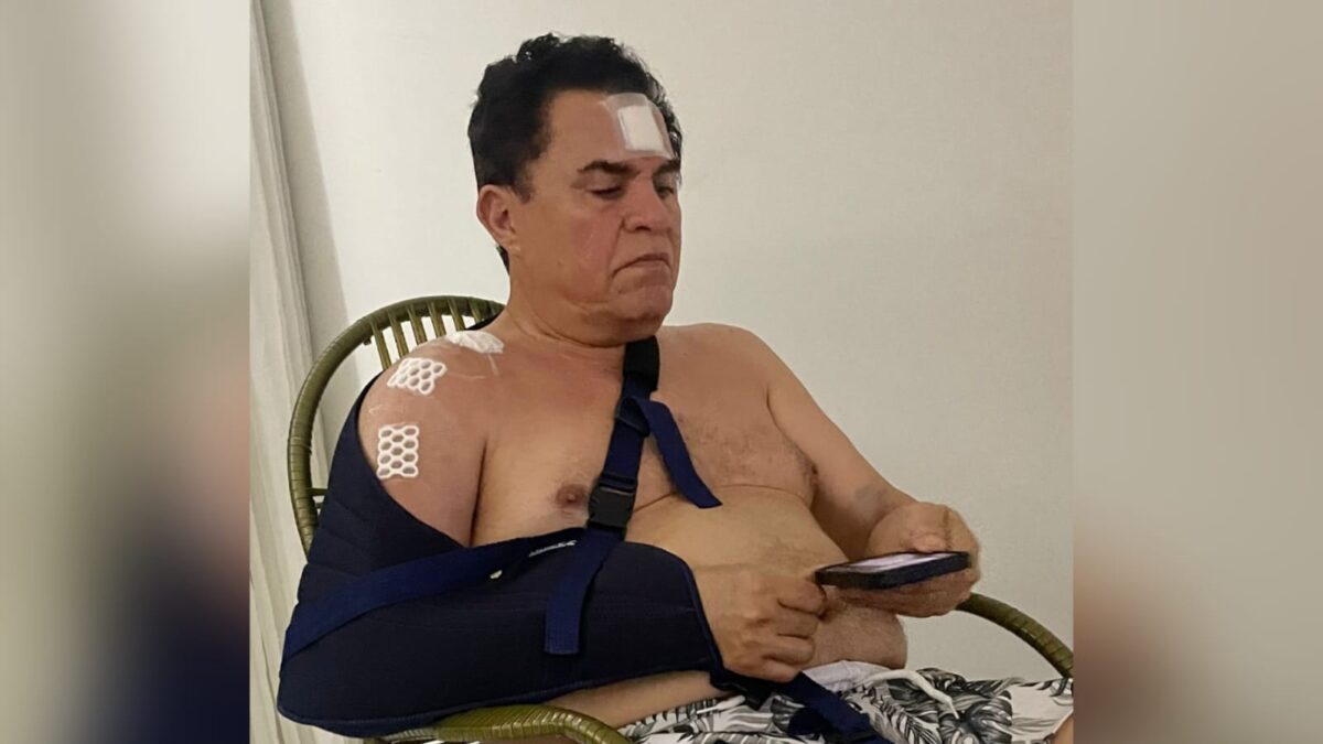 Wilson Santiago, após cirurgia. (foto: reprodução/redes sociais)