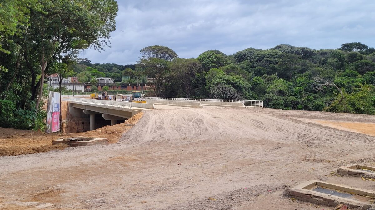 Ponte das Três Ruas, que ligará os Bancários ao Castelo Branco, nesta quinta-feira (26). (foto: Joaquim Neto/Acervo Pessoal)