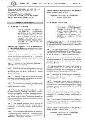 Às vésperas da Eleição, Emerson Panta aumenta salário do prefeito de Santa Rita em R$ 8 mil e dos vereadores em R$ 5 mil