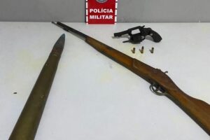 Polícia Militar apreende munição de artilharia em Santa Rita