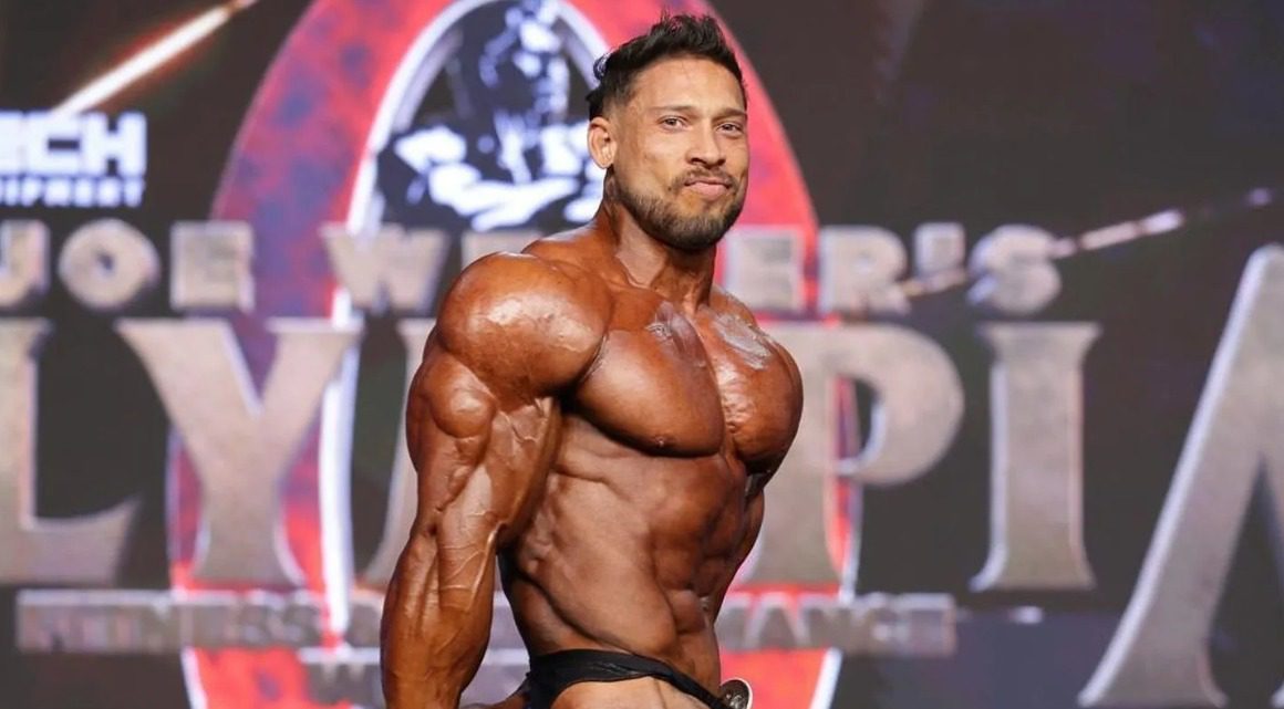 Ramon Dino em apresentação nas prévias do Mr. Olympia • Reprodução/Instagram Mr. Olympia