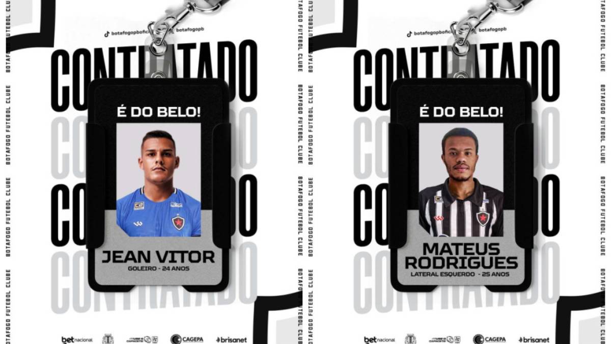 Jean Vitor e Mateus Rodrigues acertam com o Botafogo-PB - Foto: Divulgação