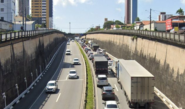 BR-230 em trecho do município de João Pessoa. (foto: reprodução/Google Maps)