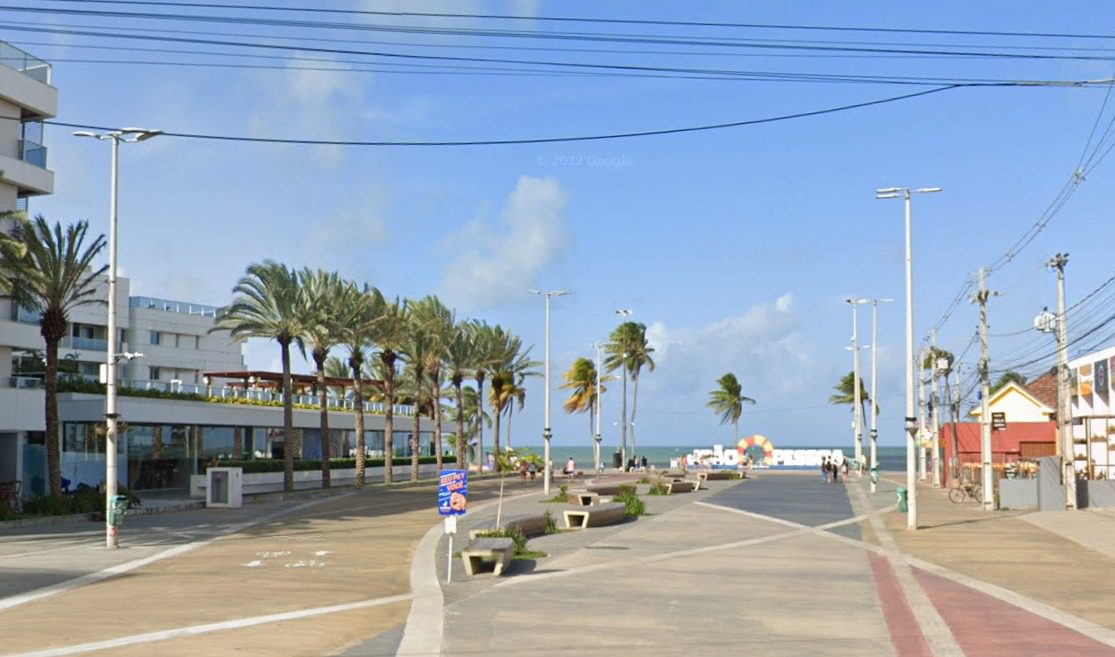 Região do Busto de Tamandaré, em João Pessoa, deve receber o maior publico entre as festas de Réveillon 2025. (foto: reprodução/Google Maps) Paraíba