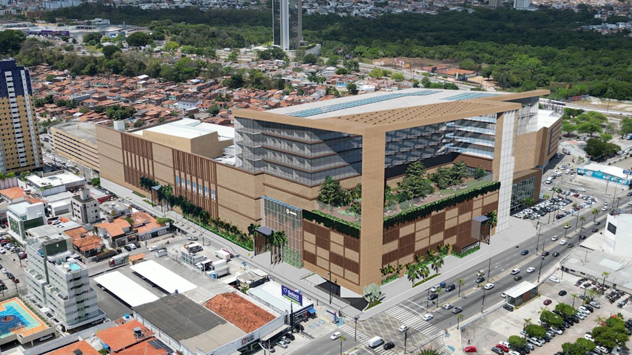 Nova fachada do Manaíra Shopping que deverá ser implantada na expansão. (foto: divulgação/Manaíra Shopping)