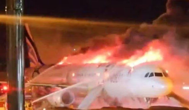 Incêndio na cauda de avião força evacuação de 169 passageiros na Coreia do Sul