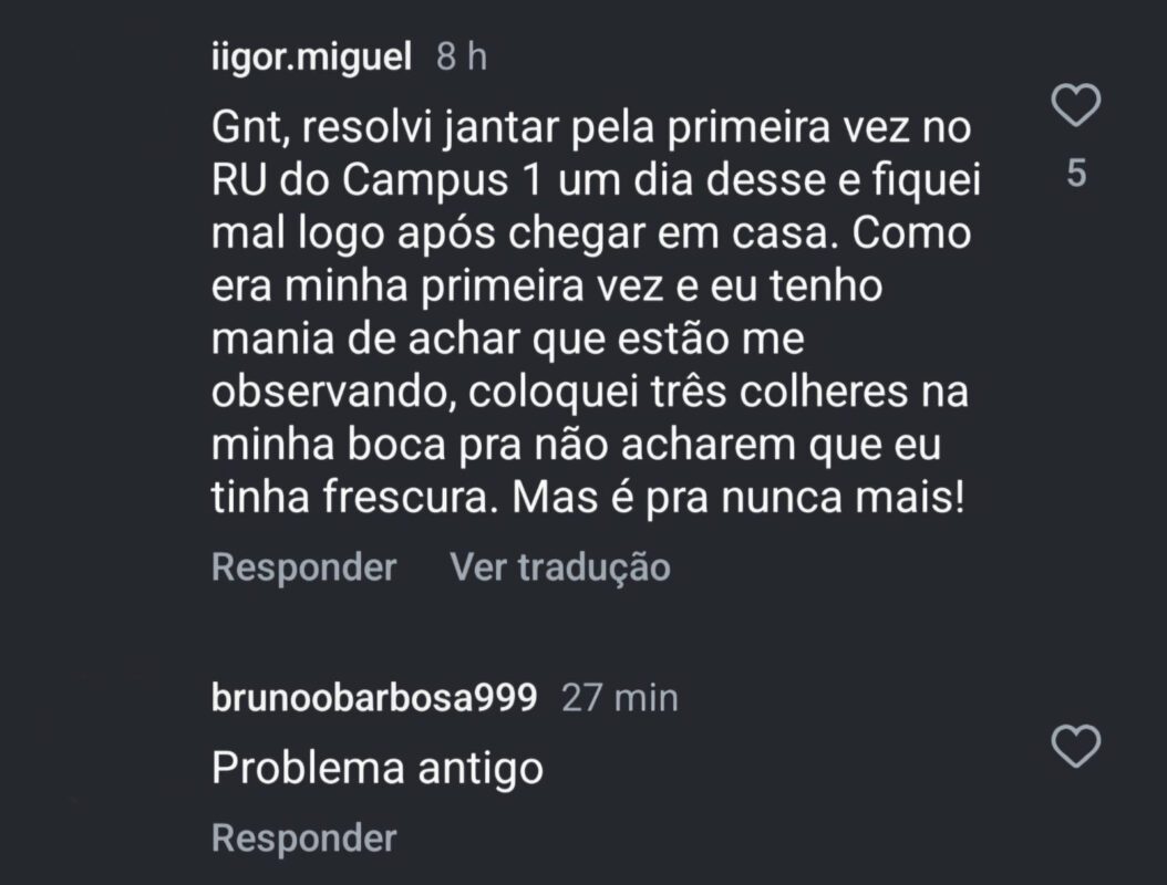 Estudantes da UFPB relatam casos de intoxicao alimentar aps refeio no Restaurante Universitrio