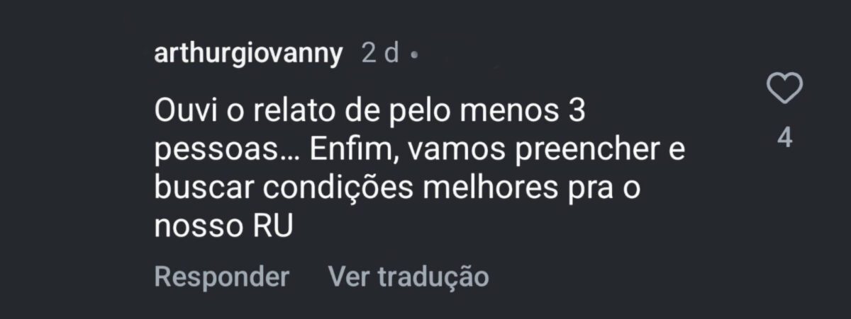 Estudantes da UFPB relatam casos de intoxicação alimentar após refeição no Restaurante Universitário